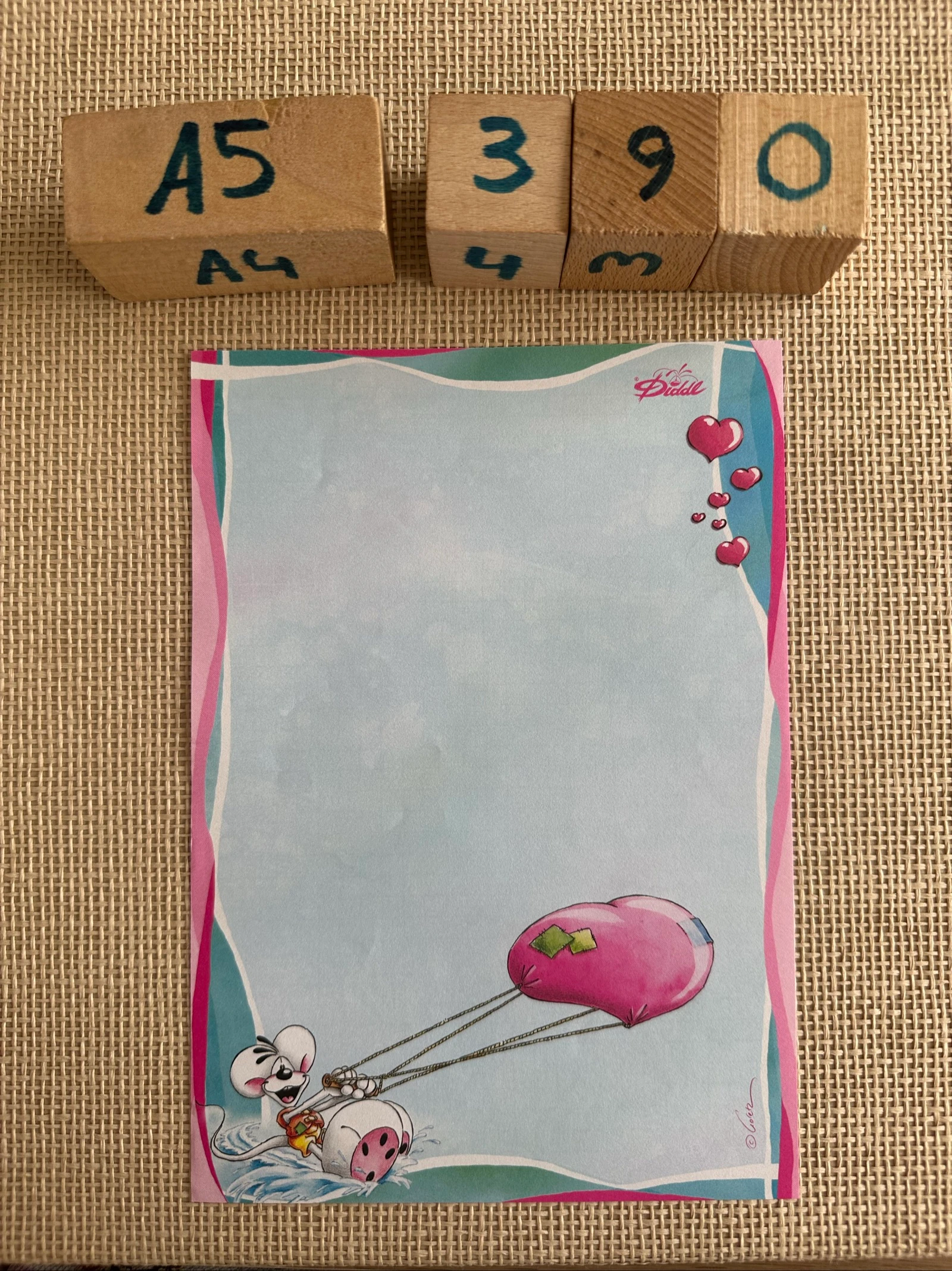 Diddl gekleurd briefpapier A5 nr.390
